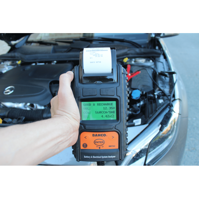 Testeur De Batterie Numérique BGS Avec Imprimante - Analyse Complète 12V/24V Pour Voiture, Moto, Camping-car - 7
