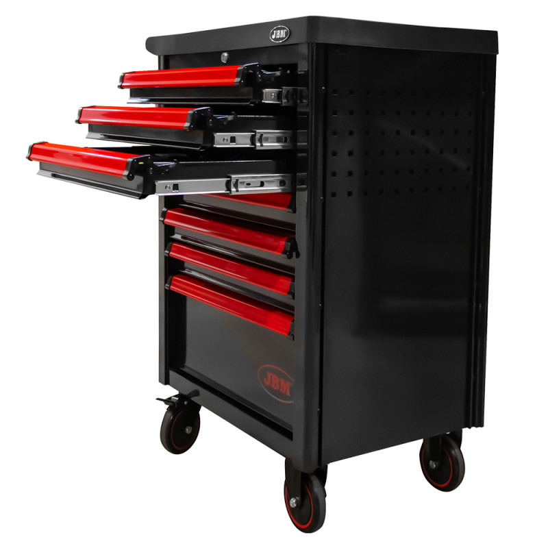 Servante d'atelier 7 tiroirs haute qualité avec outils - rouge